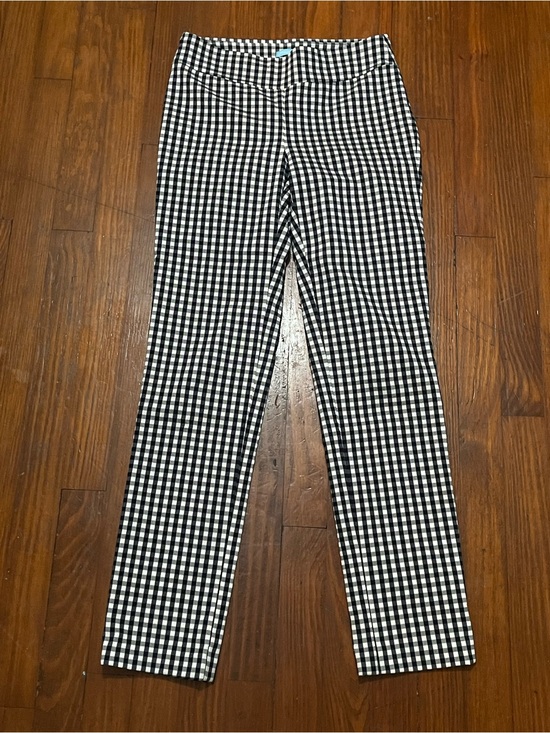 J. McLaughlin Pants - J. McLaughlin Women’s Navy and White Gingham Pull On Dress Pants Size 2